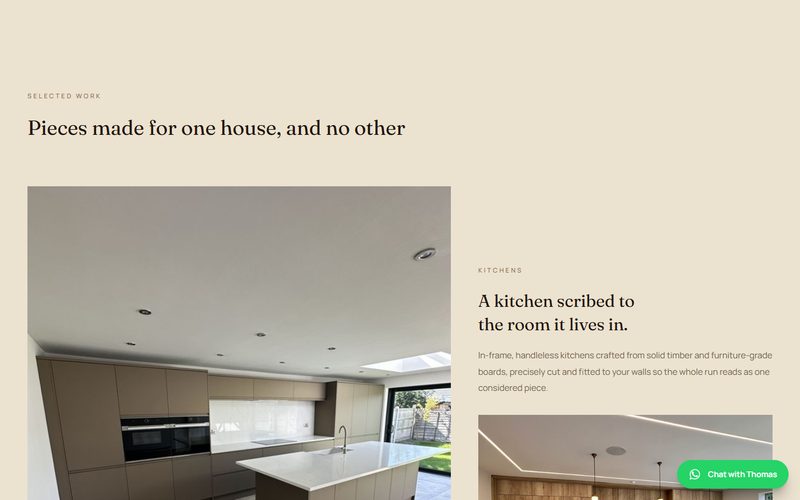 TM Kershaw Joinery Ltd website – Selected work