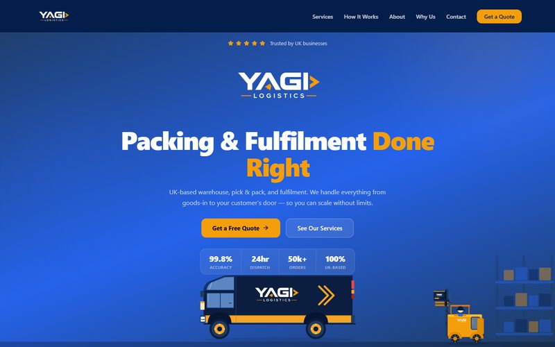 YAGI Logistics website – Home